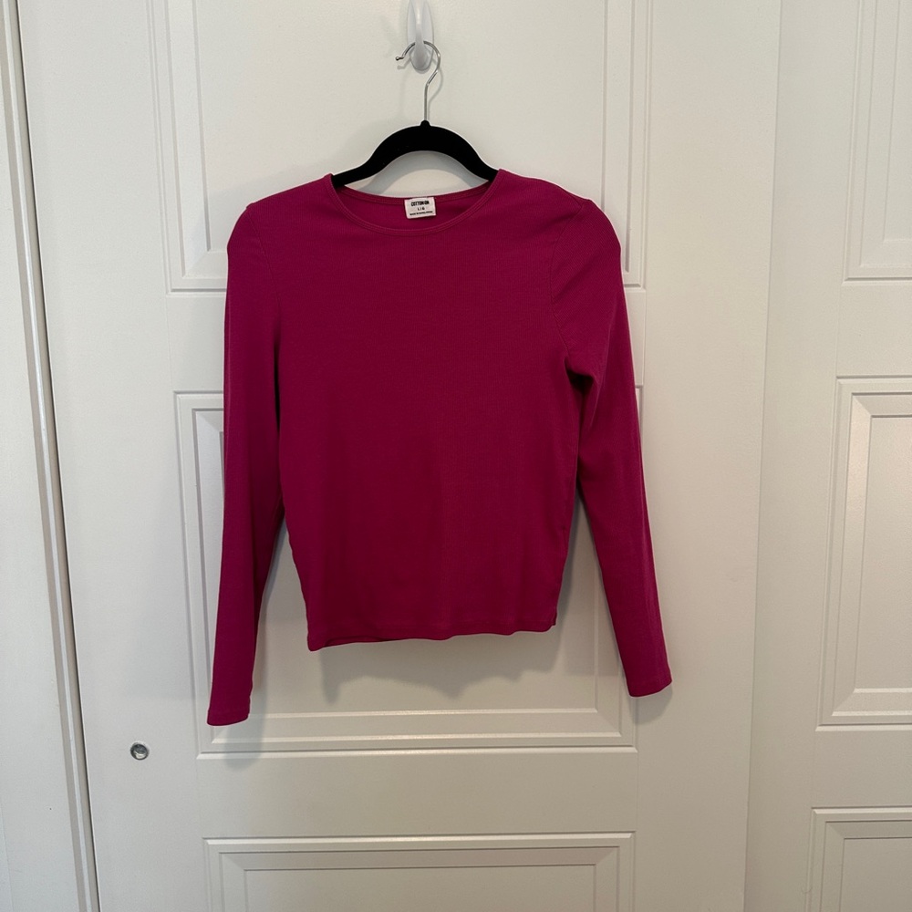 Cotton On Magenta Long Sleeve Top